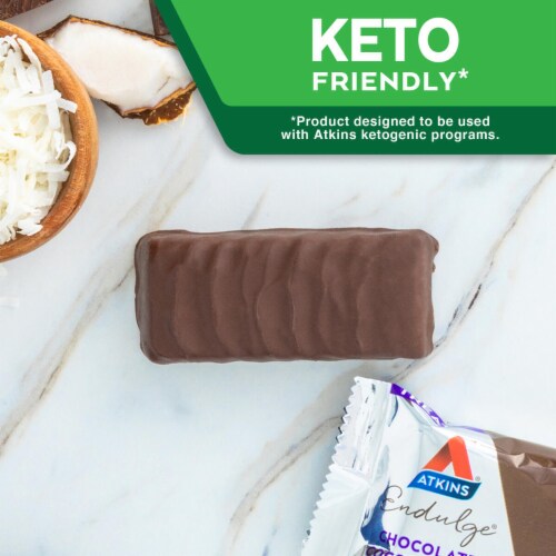 Atkins Low Sugar Endulge Chocolate Coconut Bar Bonus Pack Perspective: bottom