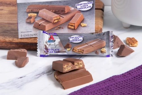 Atkins Endulge Low Sugar Chocolate Break Bar Bonus Pack Perspective: bottom