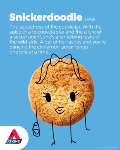 Atkins Protein Crunchy Snickerdoodle Cookies Perspective: bottom