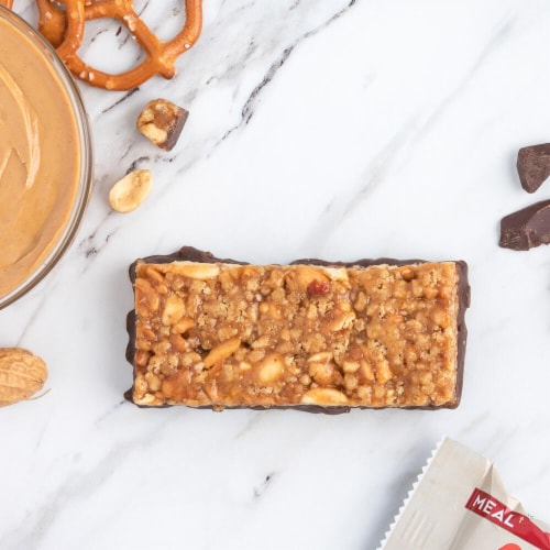 Atkins Chocolate Peanut Butter Pretzel Protein Bar Perspective: bottom