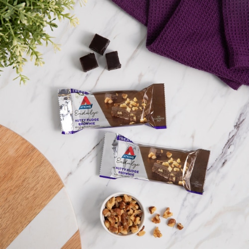 Atkins Endulge Nutty Fudge Brownie Bars Perspective: bottom