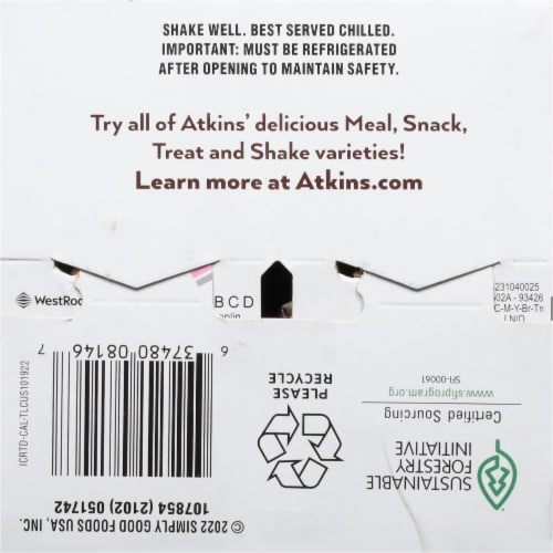 Atkins® Cafe Au Lait Ice Coffee Protein Shake Perspective: bottom