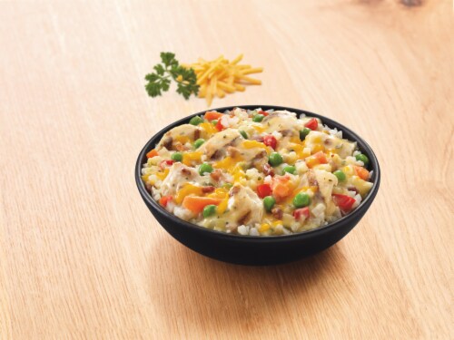 Atkins Cheesy Chicken Risotto Cauliflower Rice Bowl Perspective: bottom
