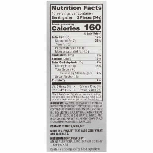 Atkins® Endulge® Peanut Butter Cups Perspective: bottom