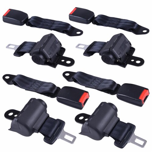 Yescom Retractable Golf Cart Seat Belts & Bracket Kit for Club Car Yamaha EZGO TXT&RXV Perspective: bottom
