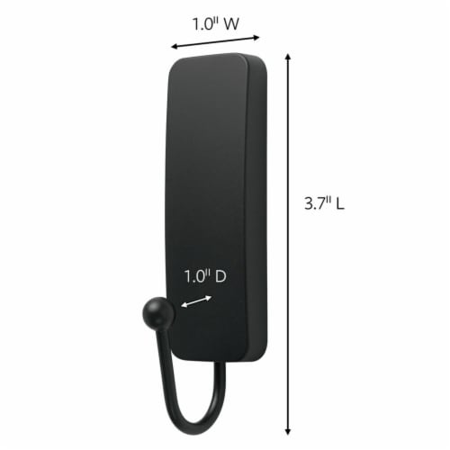 Command™ Medium Matte Black Hook Perspective: bottom