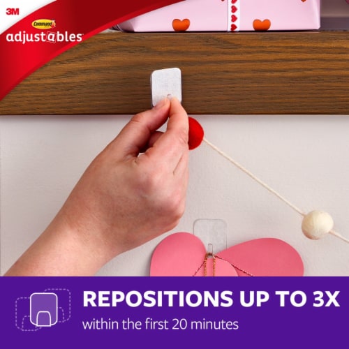Command™ Adjustables Repositionable Hooks Perspective: bottom