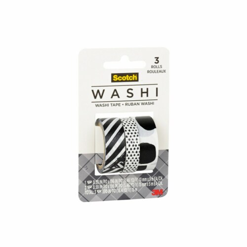 Scotch® Black + White Design Washi Tape Perspective: bottom