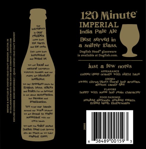 Dogfish Head 120 Min India Pale Ale Perspective: bottom