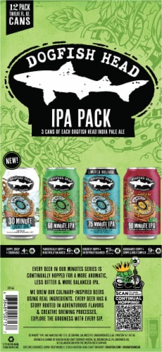 Dogfish Head IPA variety Pack Craft Beer Cans Perspective: bottom