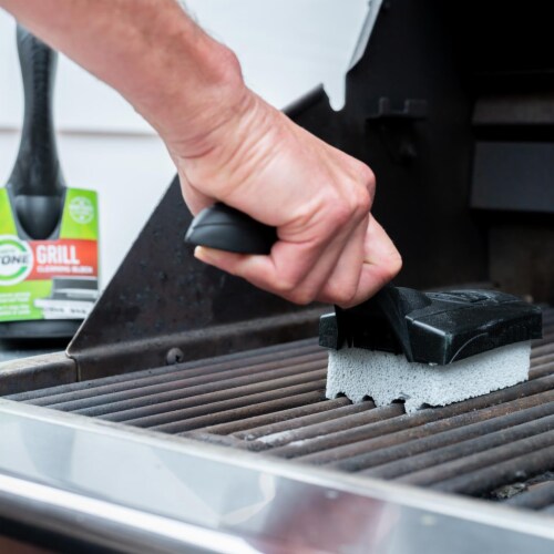 EarthStone® Grill Cleaning Block with Starter Handle - Black/Gray Perspective: bottom