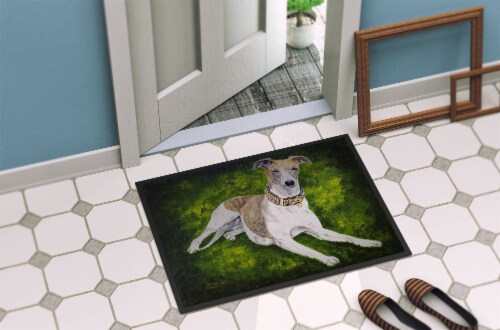 Carolines Treasures AMB1045JMAT Isabella Greyhound Doormat 24x36 Perspective: bottom