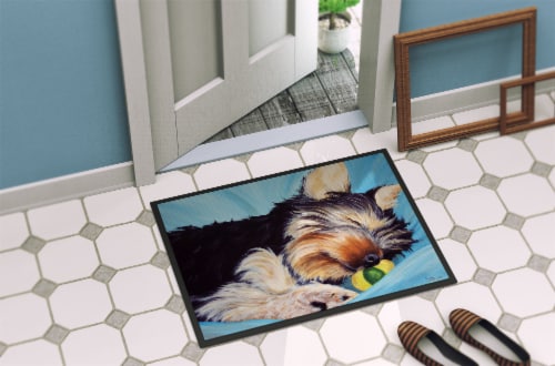 Carolines Treasures AMB1075JMAT Naptime Yorkie Yorkshire Terrier Doormat 24x36 Perspective: bottom