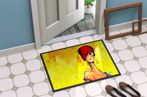 Carolines Treasures  MW1219JMAT Azalines Earrings Lady Indoor or Outdoor Mat 24x Perspective: bottom