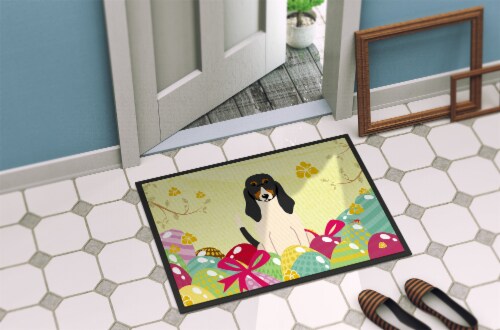 Carolines Treasures  BB6044MAT Easter Eggs Swiss Hound Indoor or Outdoor Mat 18x Perspective: bottom
