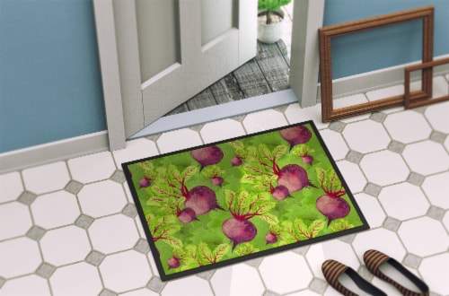 Carolines Treasures BB7574JMAT Watercolor Raddishes Doormat 24x36 Perspective: bottom