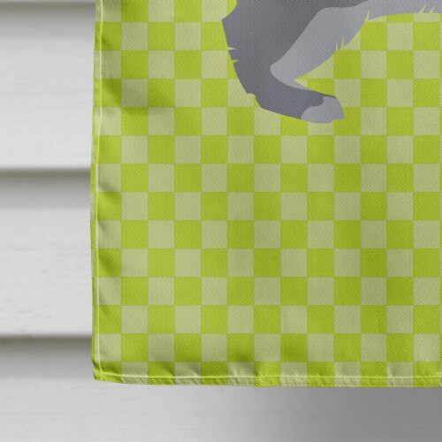 Carolines Treasures BB7792CHF Giant Chinchilla Rabbit Green Flag Canvas House S Perspective: bottom