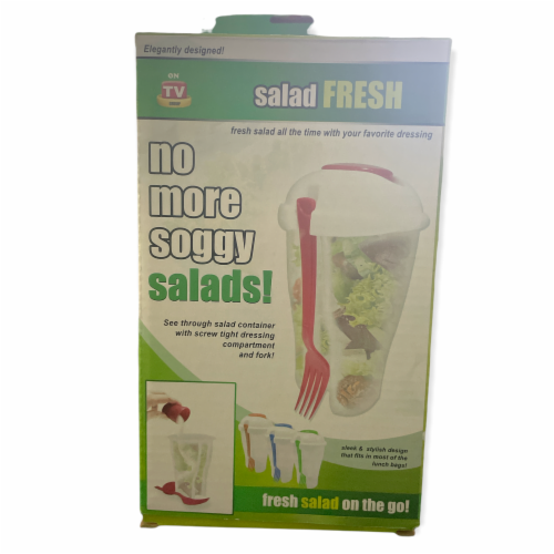 Salad Fresh Salad to Go w/ Dressing Container and Fork (Single) Perspective: bottom