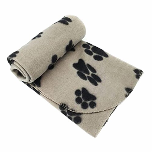 Fleece Paw Print Pet Blanket Grey 1 Kroger