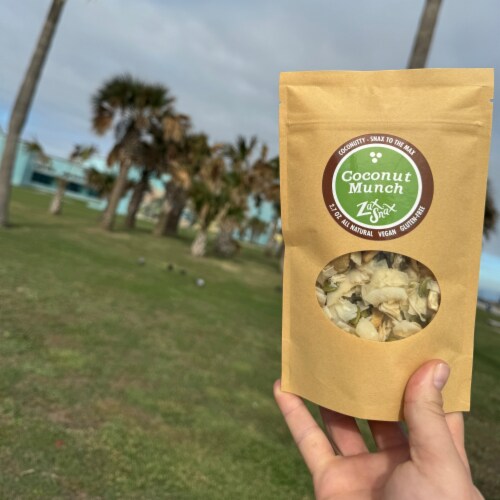 Organic All-Natural Snack | Dehydrated Coconut Snack | 2.7 oz Per Bag Perspective: bottom