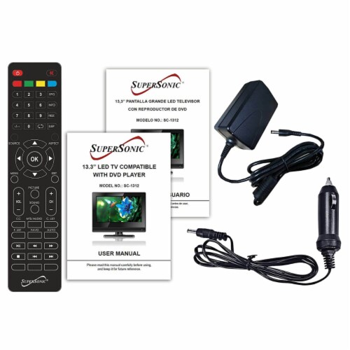 Supersonic SC1312 13.3 inch 720p LED HD TV with DVD Player Perspective: bottom