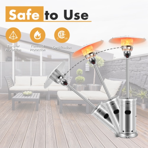 Slickblue Outdoor 48000 BTU Patio Heater with Adjustable Heat Control Knob Perspective: bottom