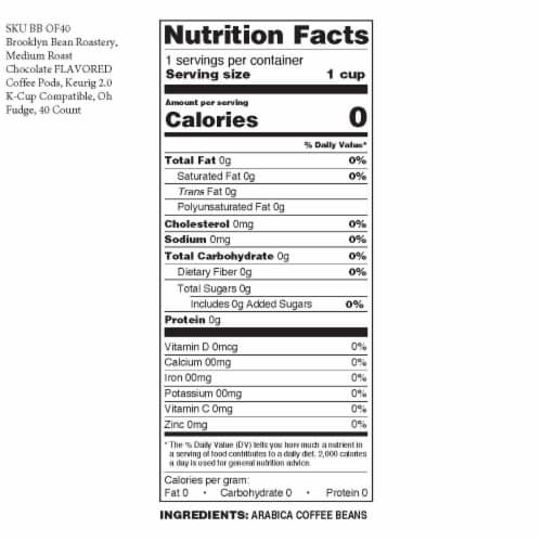 Brooklyn Beans Oh Fudge Coffee Pods, Compatible with 2.0 K-Cup Brewers, 40 Count Perspective: bottom