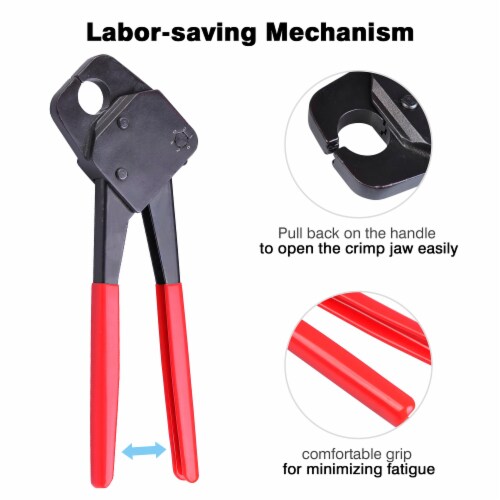 1/2 3/4 PEX Crimper Copper Ring Crimping Tool Kit with Go/no Go Gauge 2