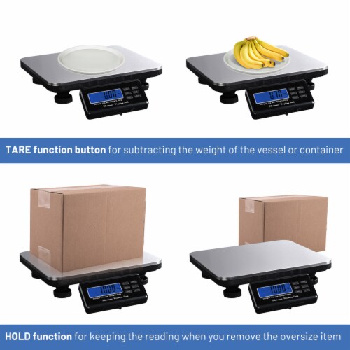 660lbs LCD AC Digital Floor Bench Scale Postal Platform Shipping 300KG Weigh Perspective: bottom