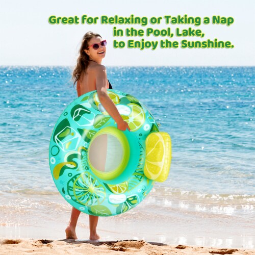 Inflatable Lounger Pool Float Perspective: bottom