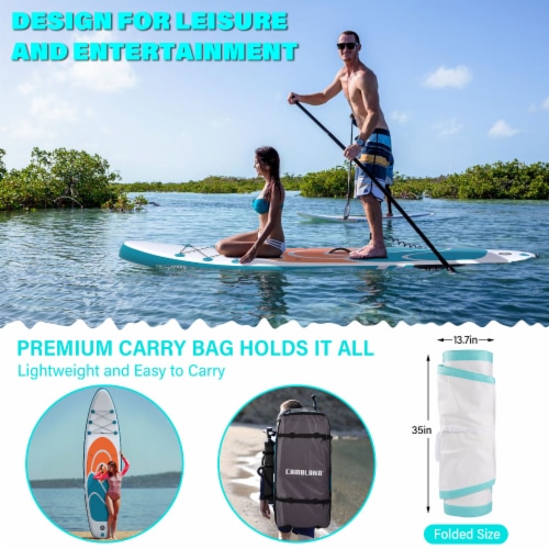 Inflatable Paddle Board Stand up Adults with Adjustable Paddle Perspective: bottom