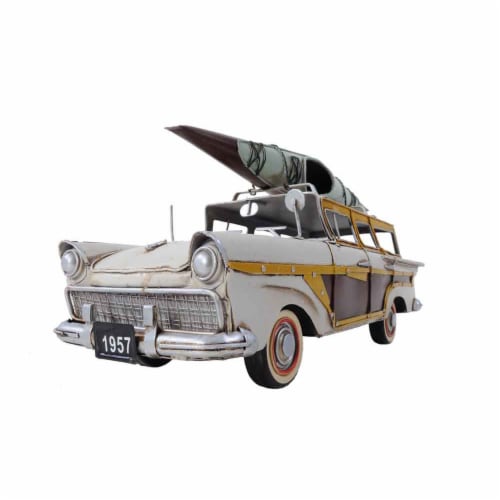 Old Modern Handicrafts AJ019 Fords Woody-Look Country Squire with Kayak Model Airplane Perspective: bottom