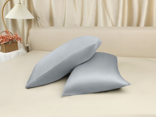 uxcell Set of 2 Satin Pillow Cases Envelope Closure Perspective: bottom