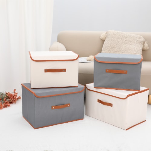 uxcell Collapsible Storage Basket Closet Clothes Organizer Perspective: bottom