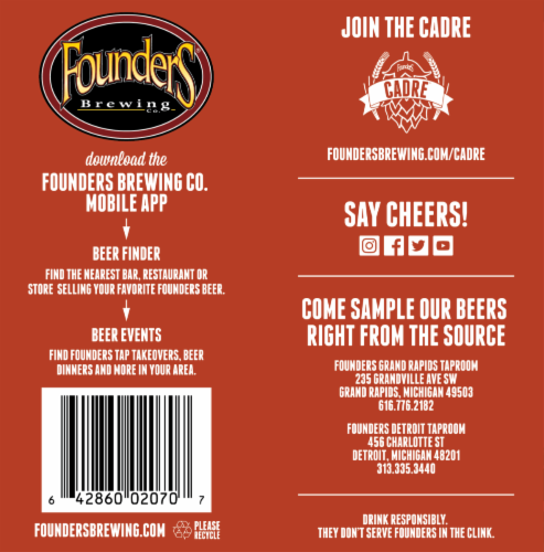Founders Brewing 4 Giants Imperial IPA Craft Beer Perspective: bottom