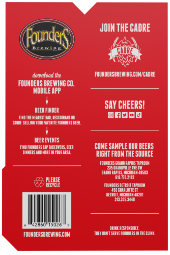 Founders® Rubaeus Raspberry Ale Craft Beer Perspective: bottom