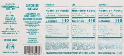 Founders Mas Agave Seltzer Hard Seltzer Variety Pack Perspective: bottom