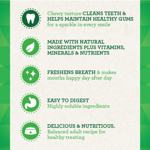 Greenies Original Regular Dental Dog Treats Perspective: bottom