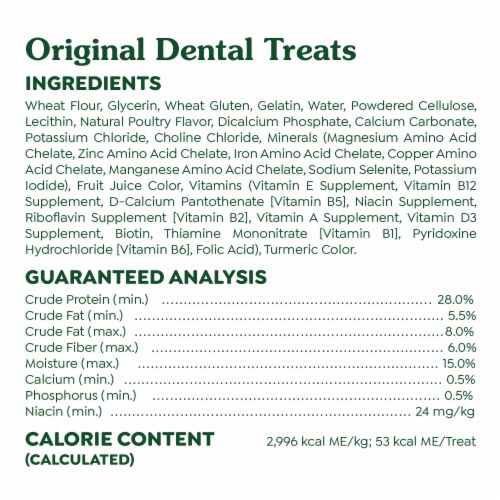 Greenies Original Petite Natural Dental Chew Adult Dog Treats Perspective: bottom