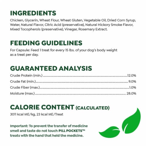 Greenies Pill Pockets Large Capsule Size Natural Soft Dog Treats Chicken Flavor Perspective: bottom