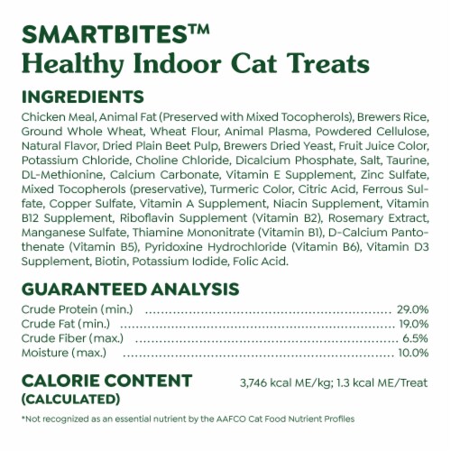 FELINE GREENIES SMARTBITES HEALTHY INDOOR Chicken Flavor Natural Treats for Adult Cats Perspective: bottom