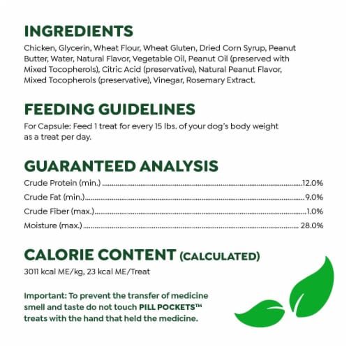Greenies Pill Pockets Capsule Size Natural Soft Dog Treats Real Peanut Butter Flavor Value Pack Perspective: bottom