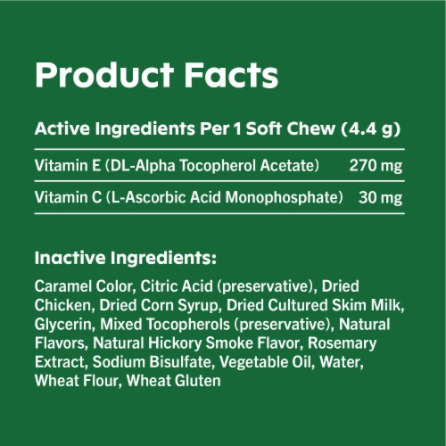 GREENIES Immune Health Dog Antioxidant Blend Chicken Dog Supplements Perspective: bottom
