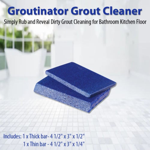 Groutinator Grout Cleaner - Simply Rub And Reveal Clean Perspective: bottom