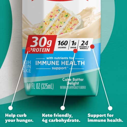 Premier Protein® Gluten Free Cake Batter Delight Protein Shake Perspective: bottom