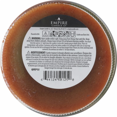Tuscany Candle™ Marbled Wax Vanilla Cinnamon Brulee Candle Jar Perspective: bottom