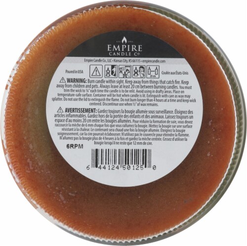 Tuscany Candle™ Marbled Wax Vanilla Cinnamon Brulee Candle Jar Perspective: bottom