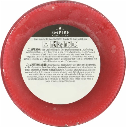 Tuscany Red Hot Hearts Scented Candle Perspective: bottom