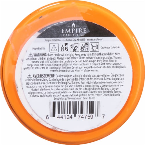 Tuscany Color Splash Collection Scented Jar Candle - Caribbean Citrus Perspective: bottom