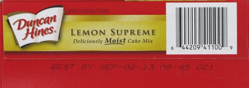 Duncan Hines Lemon Supreme Cake Mix Perspective: bottom